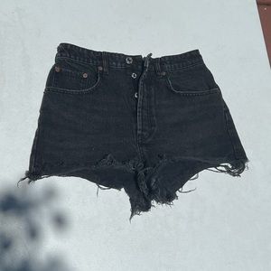Zara Black Denim Shorts